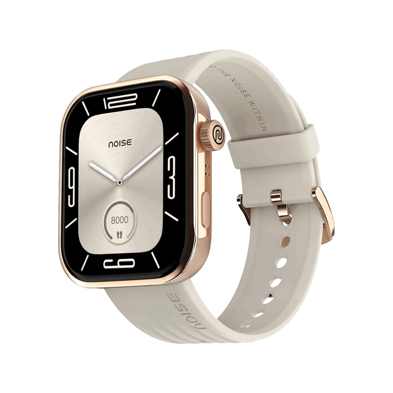 Noise ColorFit Pro 5 beige/cream silicone strap